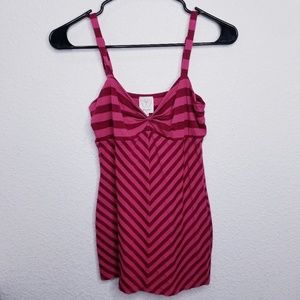 Ella Moss Magenta Stripes Top size xs